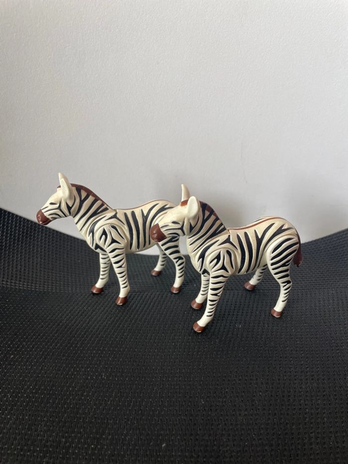 Playmobil lot 2 figurines zèbres adultes animaux sauvages zoo arche de Noé