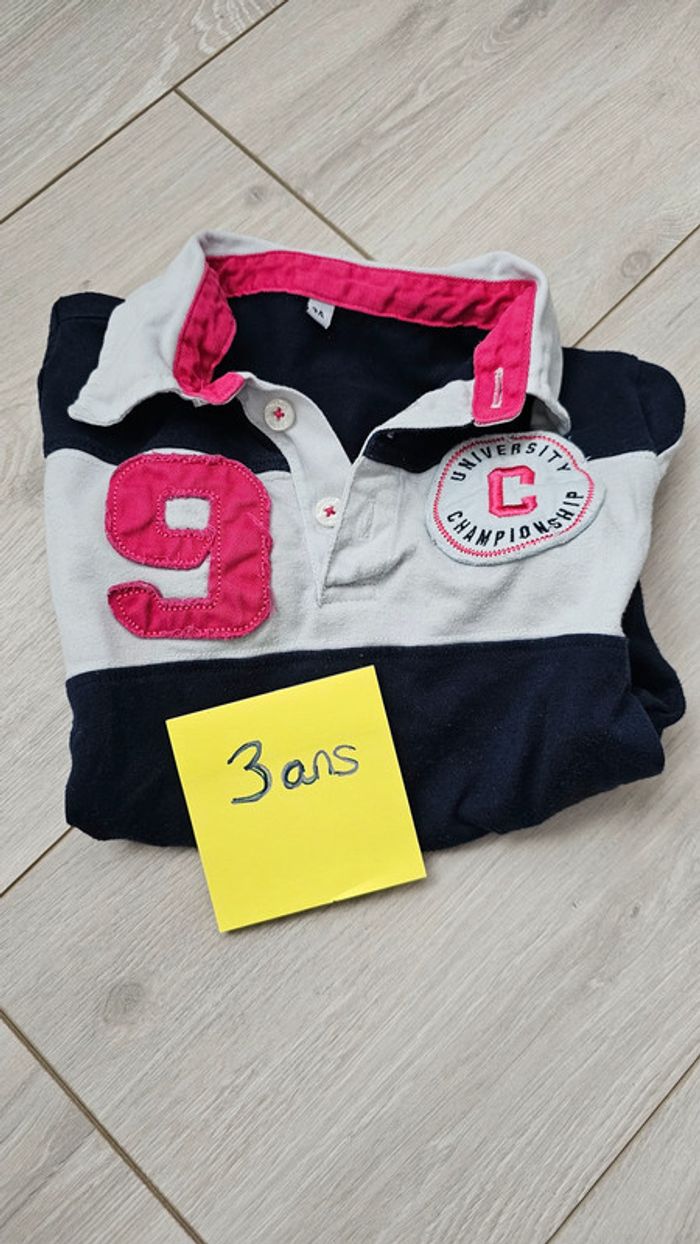 Superbe polo 3 ans manche longue