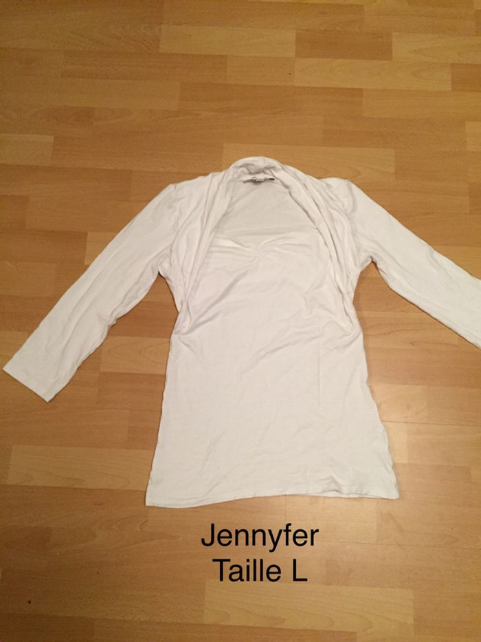 T-shirt manches 3/4 Jennyfer blanc