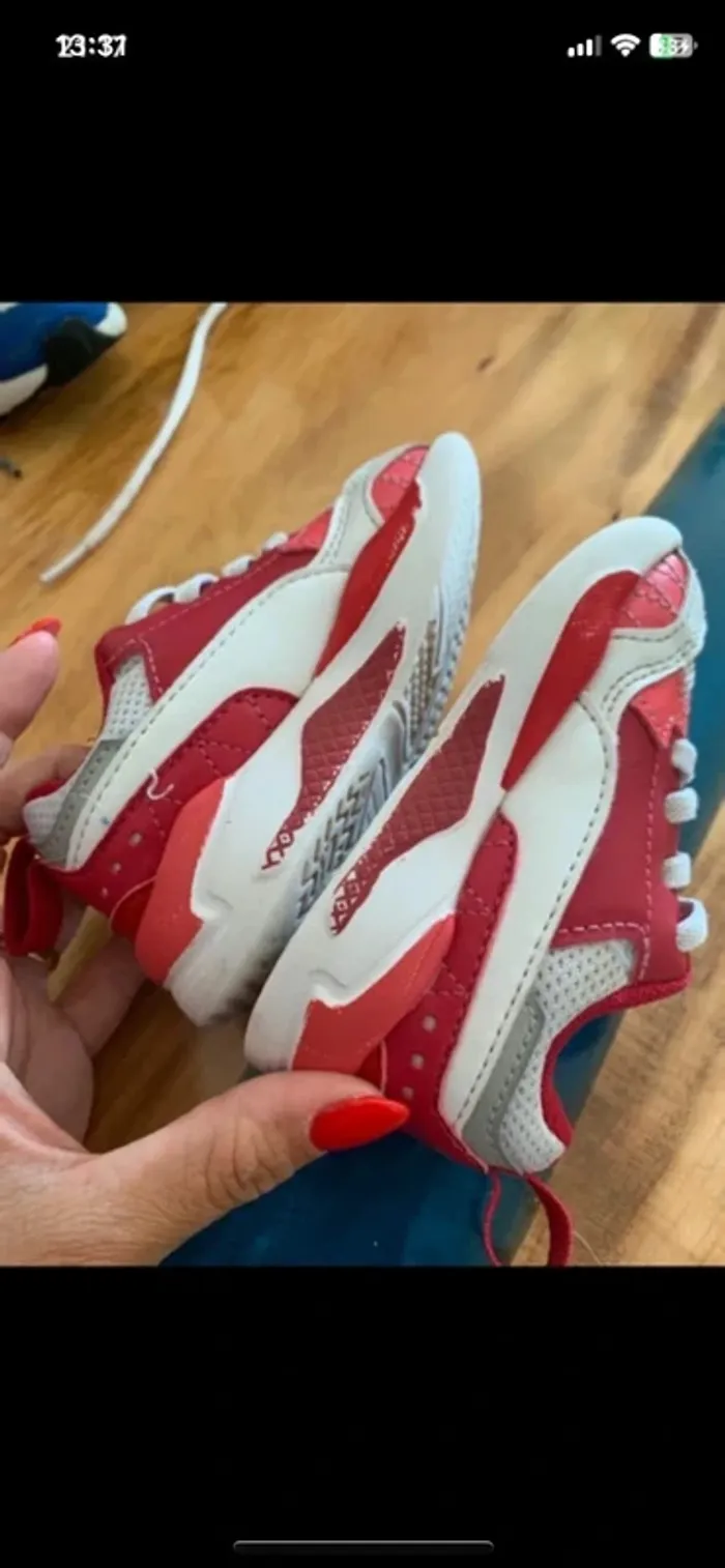 Basket puma taille 20 rouge - photo numéro 4