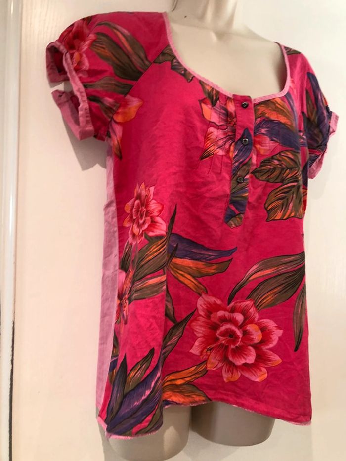 Blouse one step taille 38 couleur fuchsia - photo numéro 2