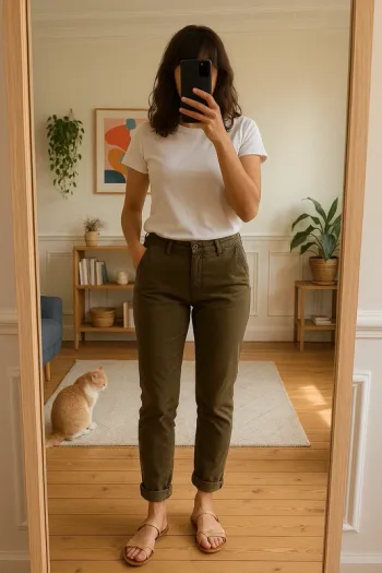 Pantalon chino kaki Reiko – Taille 29