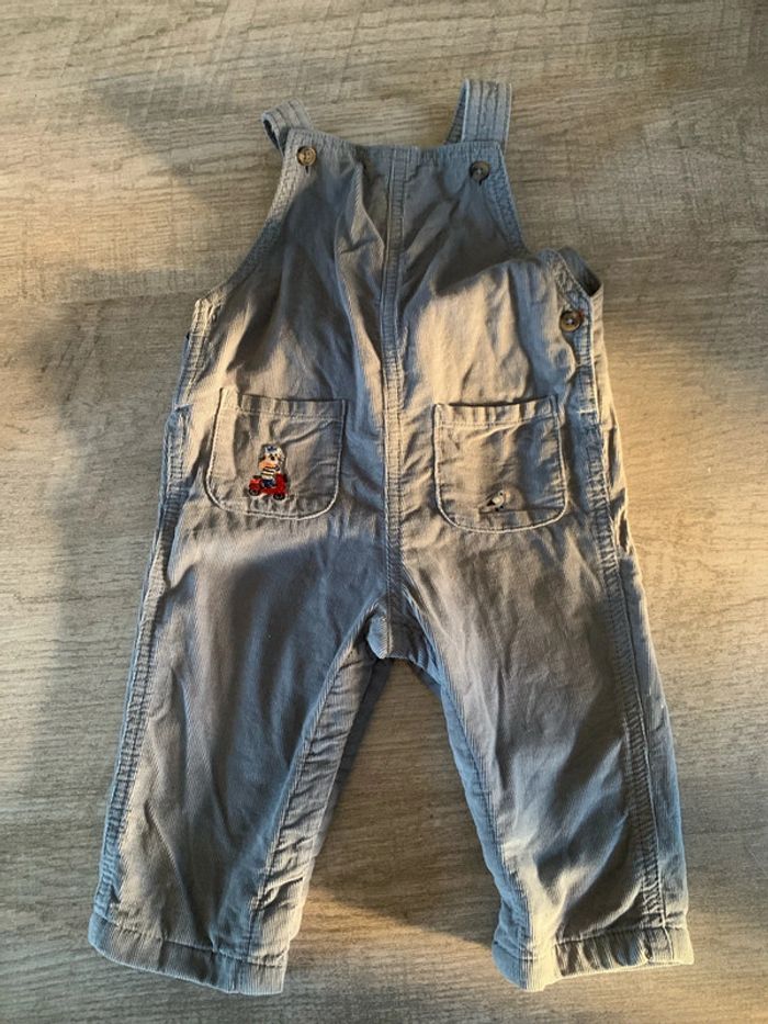 Salopette taille 12 mois, sergent Major en velours