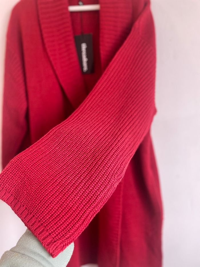 cardigan tendance long rouge Taille S (36/38)