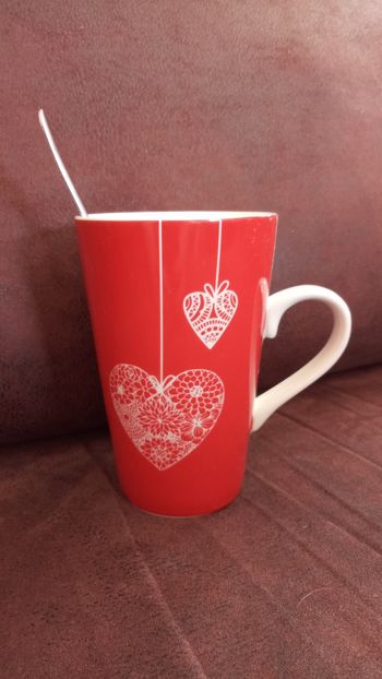 Super MUG ou Grande Tasse (idéal pour le thé) avec sa cuillère - comme Neuf