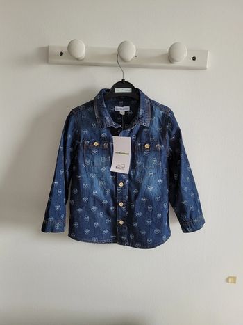 chemise vertbaudet manches longues 2 ans