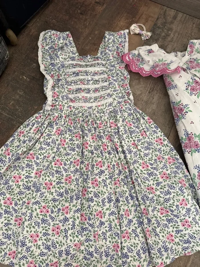 Lot de 2 robes doublées + chouchous - photo numéro 2