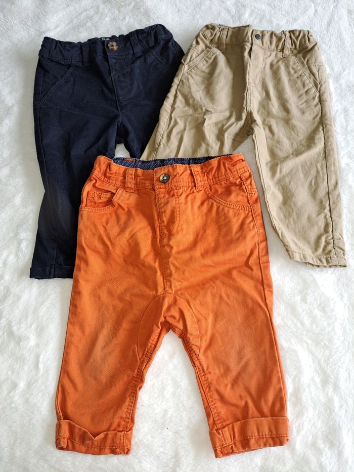 Lot 3 pantalons 12 mois
