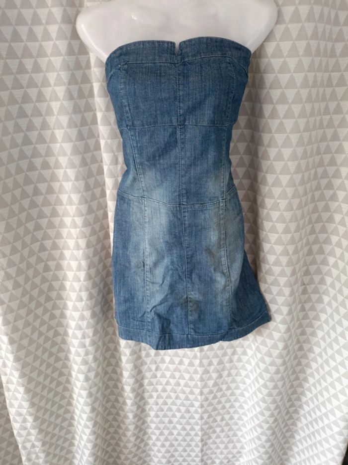 Robe en jean sans bretelle taille m