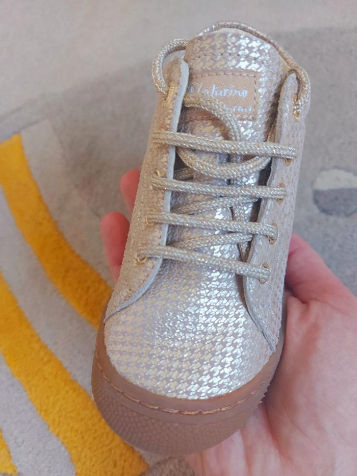 Chaussures cuir Naturino dorées 24 - photo numéro 3