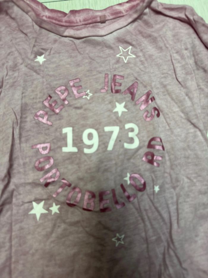 T-shirt violet, clair, Pepe jeans huit ans - photo numéro 2