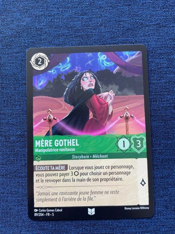 Carte Lorcana (Disney) - Mère Gothel : Manipulatrice vaniteuse - 89/204 - FR - 5