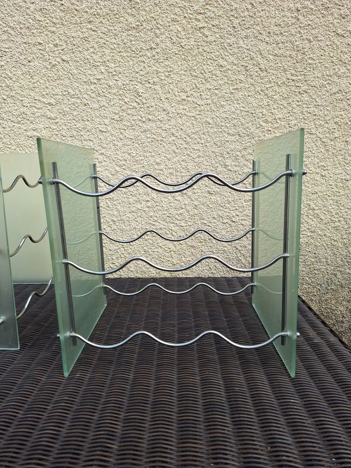 🍷 Lot de 2 portes bouteille métalliques - photo numéro 3