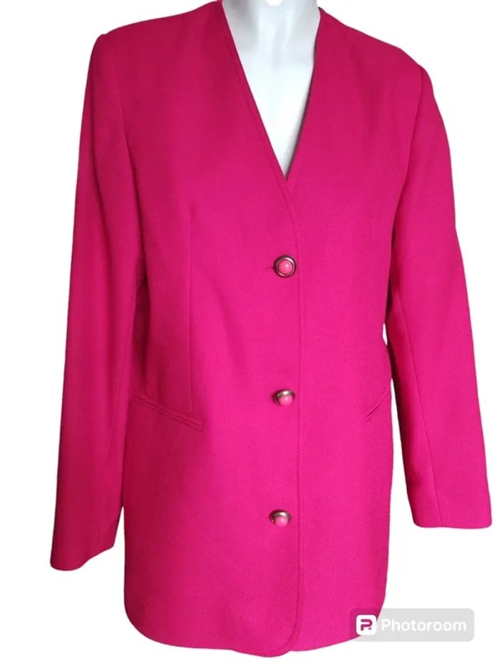 Veste jacket blazer rouge red vintage retro demi saison automne printemps - photo numéro 2