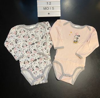 Lot 2 bodies manches longues 12M