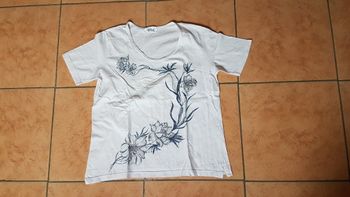 T shirt femme 46-48 blanc Afibel