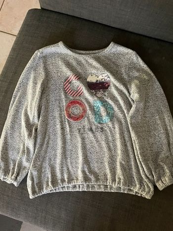 Pull gris fille