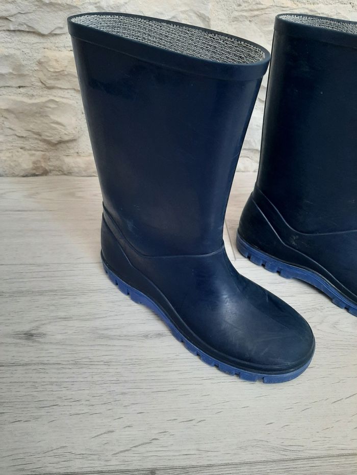 Bottes de pluie mixte bleu marine pointure 32 en très bon etat - photo numéro 2