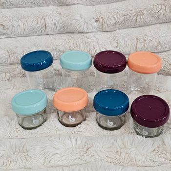 Lot de 8 pots en verre Babybols babymoov 
