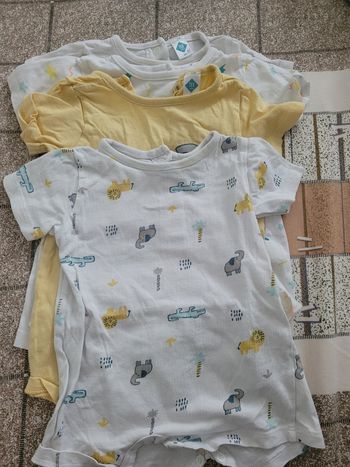 Lot de 4 barboteuses 3 mois