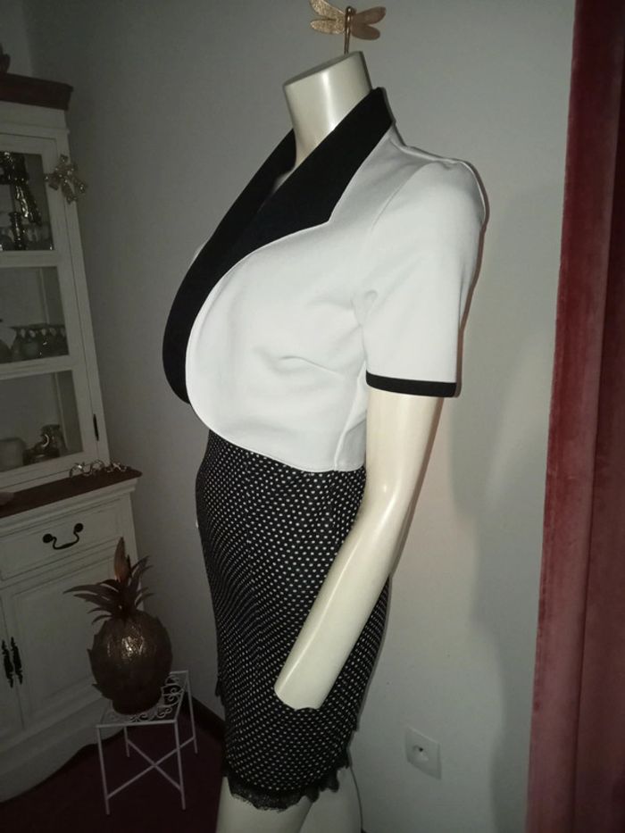 Blazer court bicolore by Morgan état neuf taille 36 - photo numéro 4