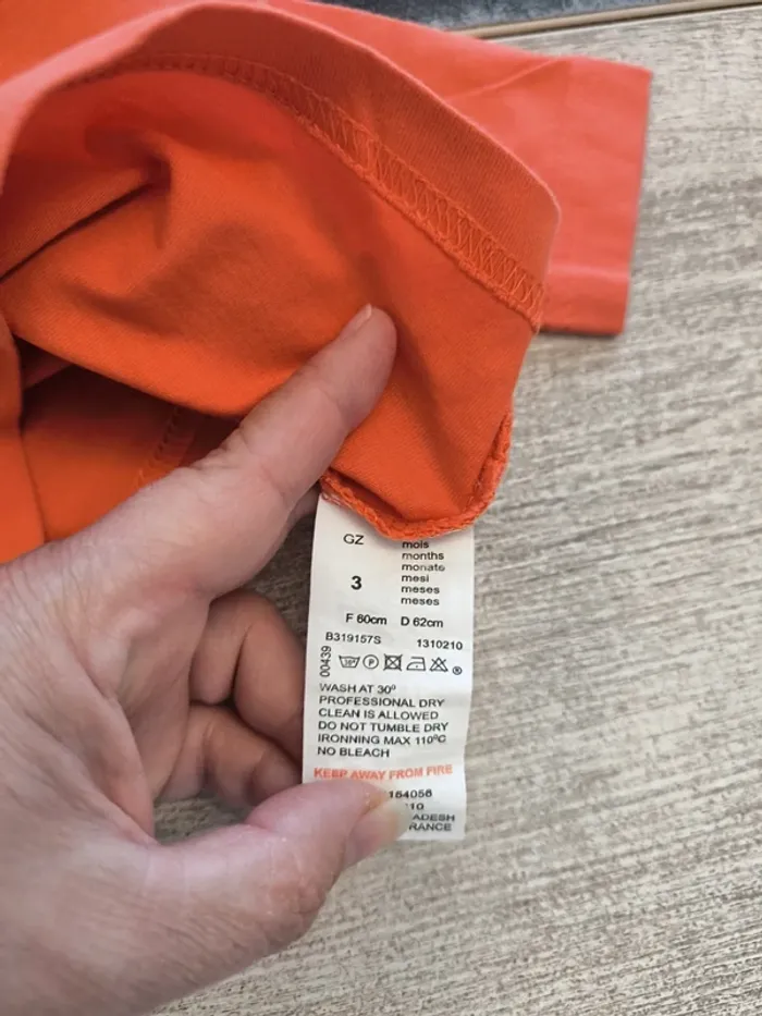 Tee-shirt garçon ml 3/6 mois Grain de blé - photo numéro 5
