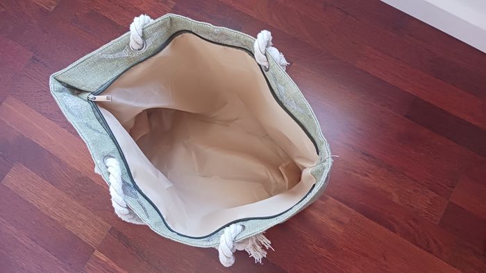 Sac vert motif ancres argentées - photo numéro 4