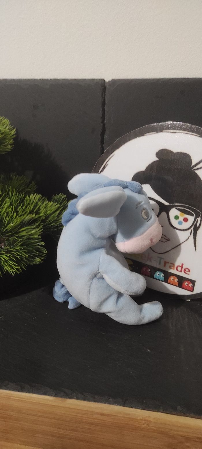 petite peluche doudou bourriquet disney bleu clair rose eeyore nicotoy Âne Pooh - photo numéro 2