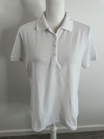 Polo blanc à manches courtes Damart T42/44 XL/XXL