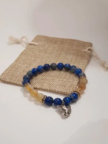 Bracelet lapis lazullibet quartz rutile