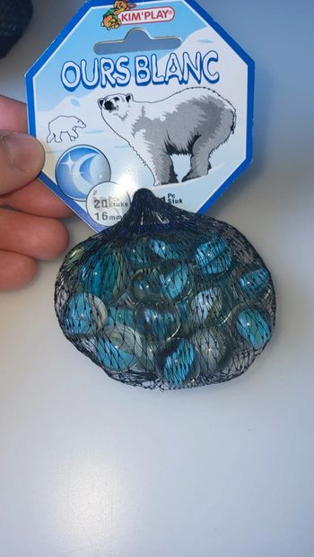 Lot de bille ours blanc