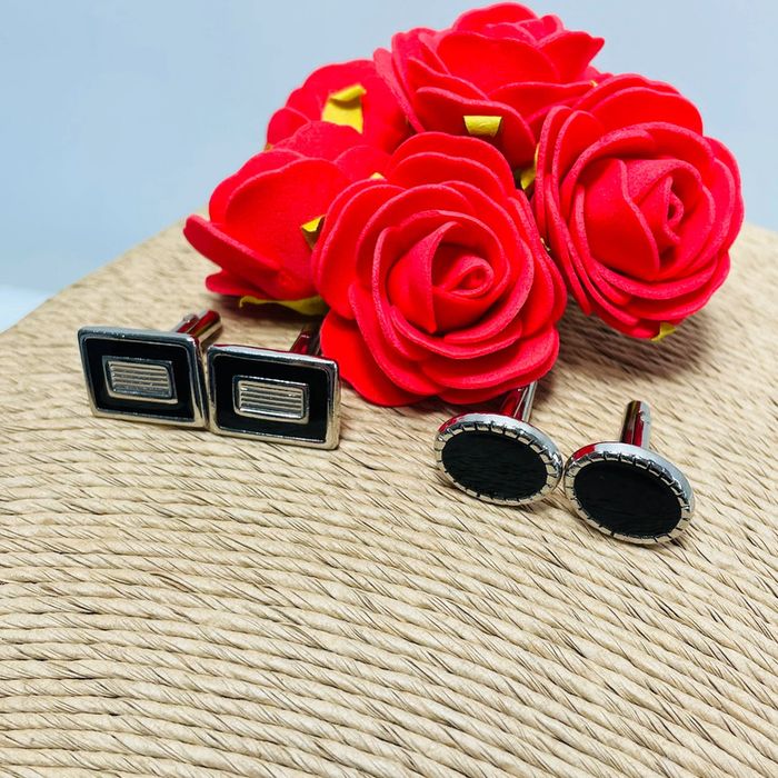 🔥 Lot 🔥 Boutons de manchettes chic et élégant. Neuf. Argenté et noir. - photo numéro 10