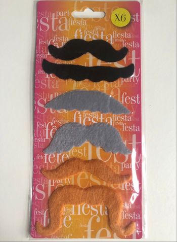 Lot de 6 moustaches