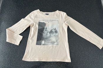 Kiabi - t-shirt ML chat fille 8 ans