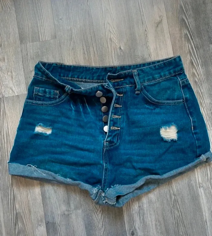 Short en jeans Shein bleu