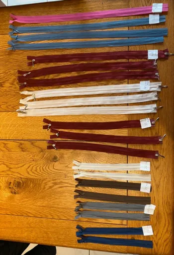 Fermetures Éclair zip 21 pièces