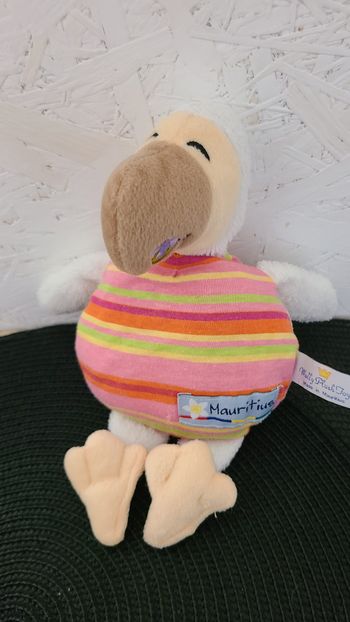 Doudou Oiseau DODO rose blanc MAURITIUS