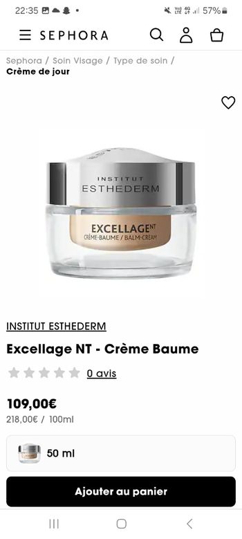 Creme baume excellage institut esthederm neuf