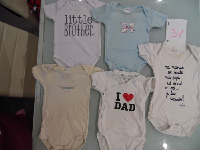 lots de 5 bodies manche courte