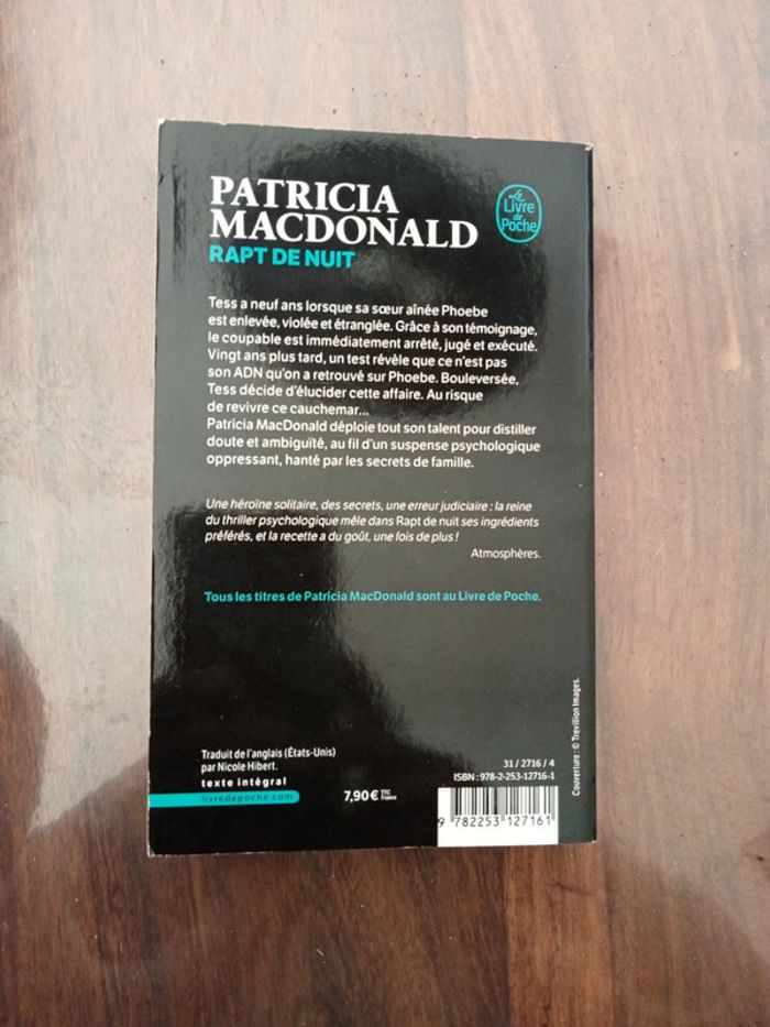 Livre thriller Patricia Macdonald - photo numéro 2