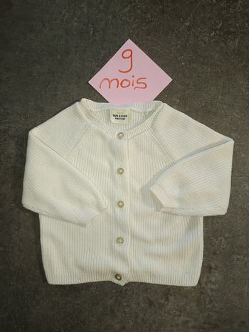 Gilet blanc 9 mois