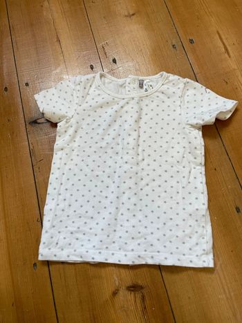 T-shirt blanc, étoile 12 mois
