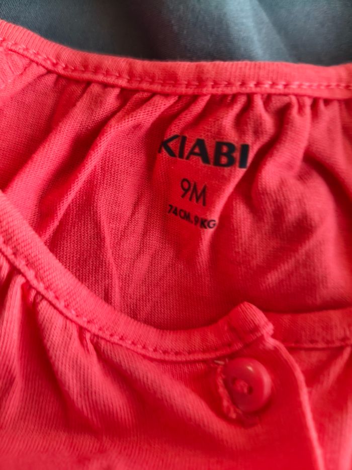 Tee-shirt manches courtes fille rouge vif 74 cm - photo numéro 2