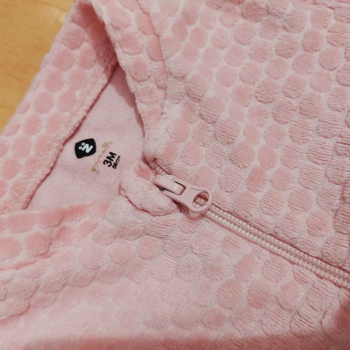 Ensemble velours rose 3 mois - photo numéro 2