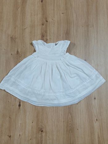 Robe blanche bébé fille 6 mois style vintage