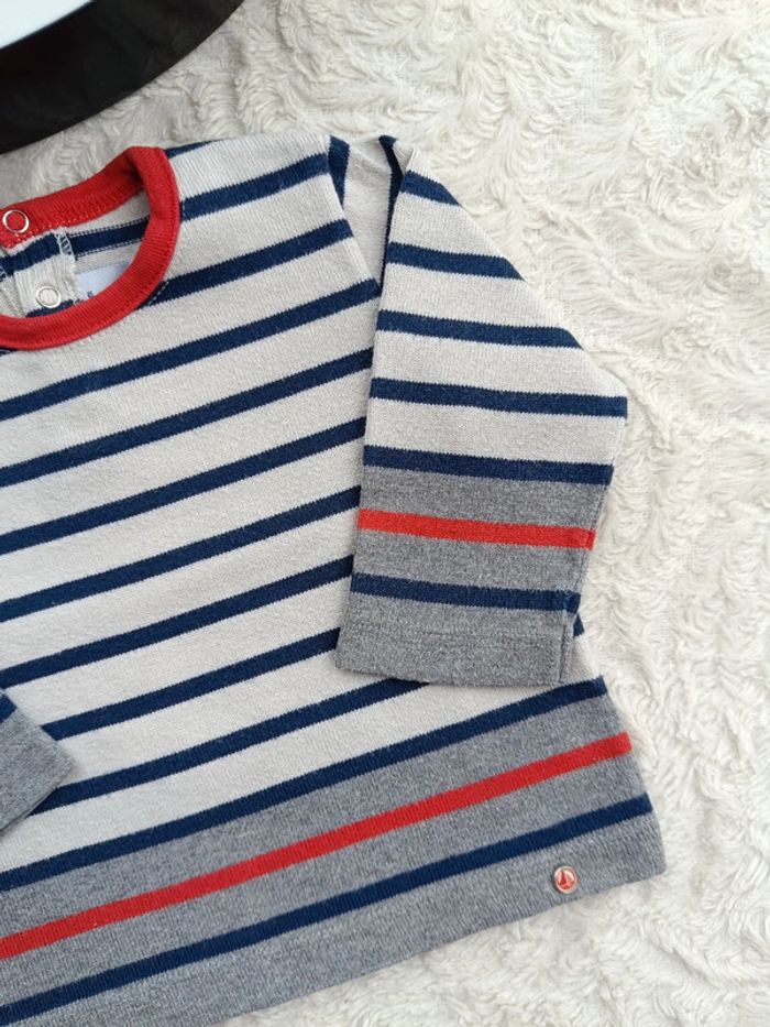 Pull à rayures Garçon 6 mois Petit bateau 100% coton - photo numéro 4