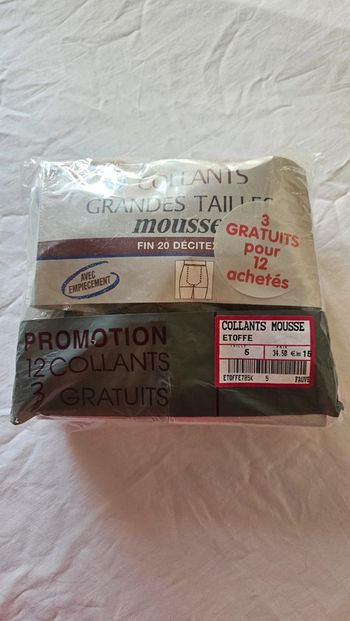 Lot de 15 collants mousse grandes tailles- tailles 5- coloris fauve- neufs