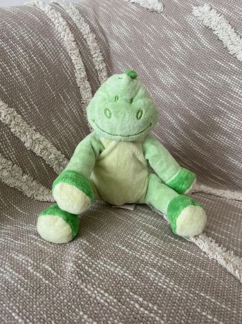 Peluche doudou 22cm bengy dinosaure dragon vert très bon état