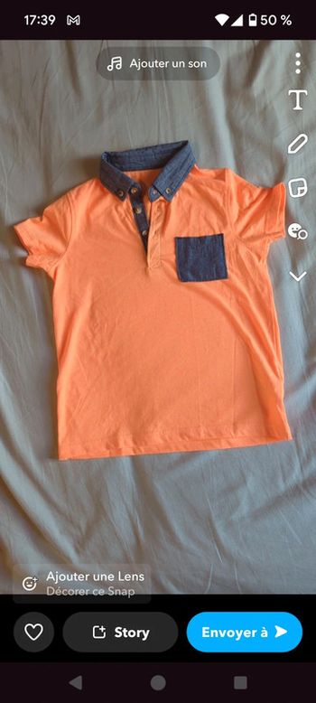 Tee-shirt djean coton orange