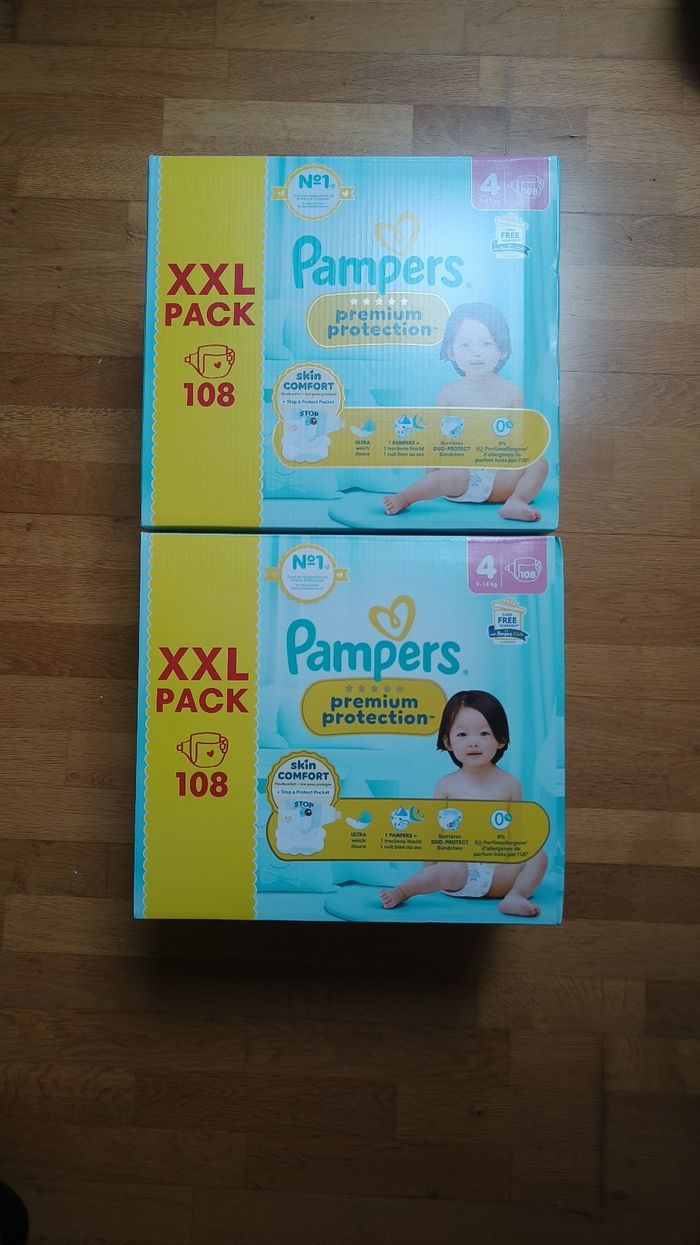 2 xxl packs Pampers premium protection taille 4